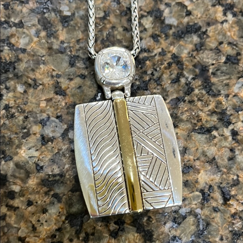 Brighton Silver and Gold Geometric Necklace